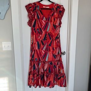 Multi colored Marie Oliver dress. Size L